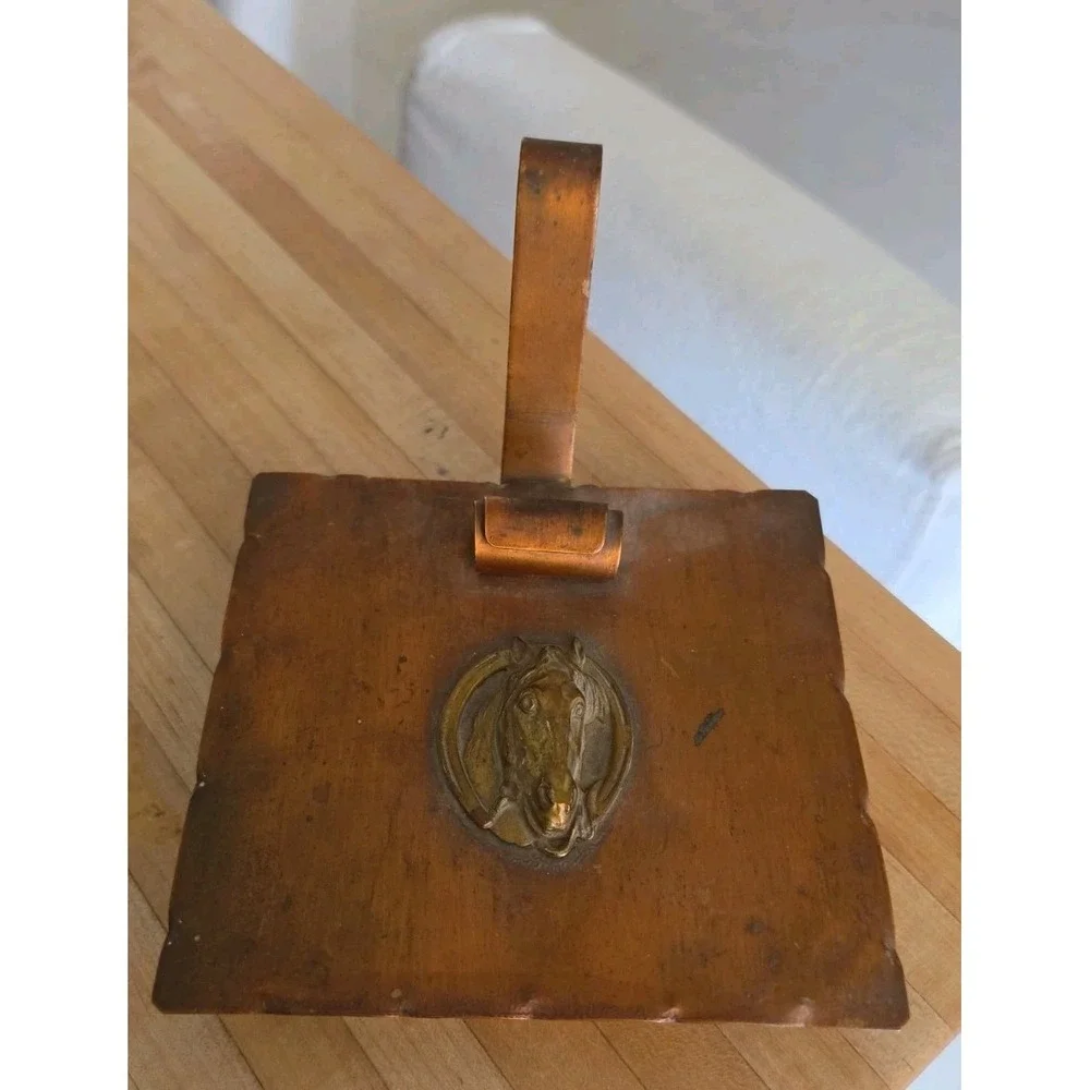 VTG Copper Horse Wall Hanging Farmhouse Equestrian Rustic Butler Crumb Catcher